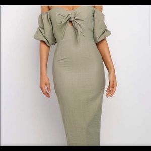 Off the shoulder tie dress